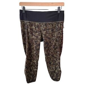 Lululemon Run Top Speed Crop Mystic Jungle Fatigue Cropped Leggings Camo Print 6